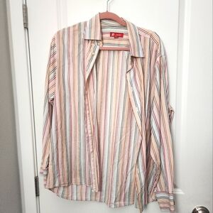 5/$40 Striped Button-Up Shirt Size Xlarge
